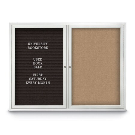 United Visual Products Corkboard, 36"x36", Cork/Bronze UV403PLUS-BRONZE-CORK